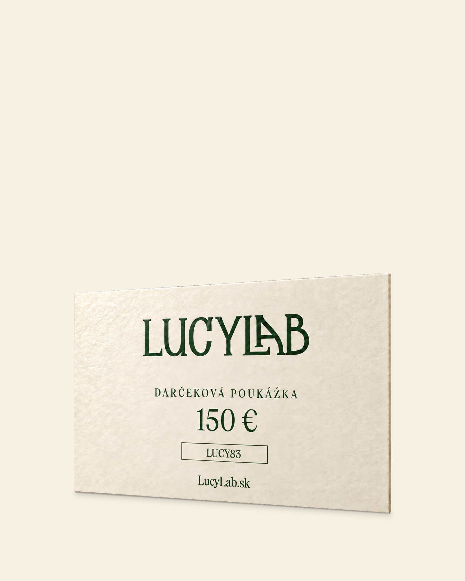 Darčeková poukážka 150€ (Elektronická) | LucyLab