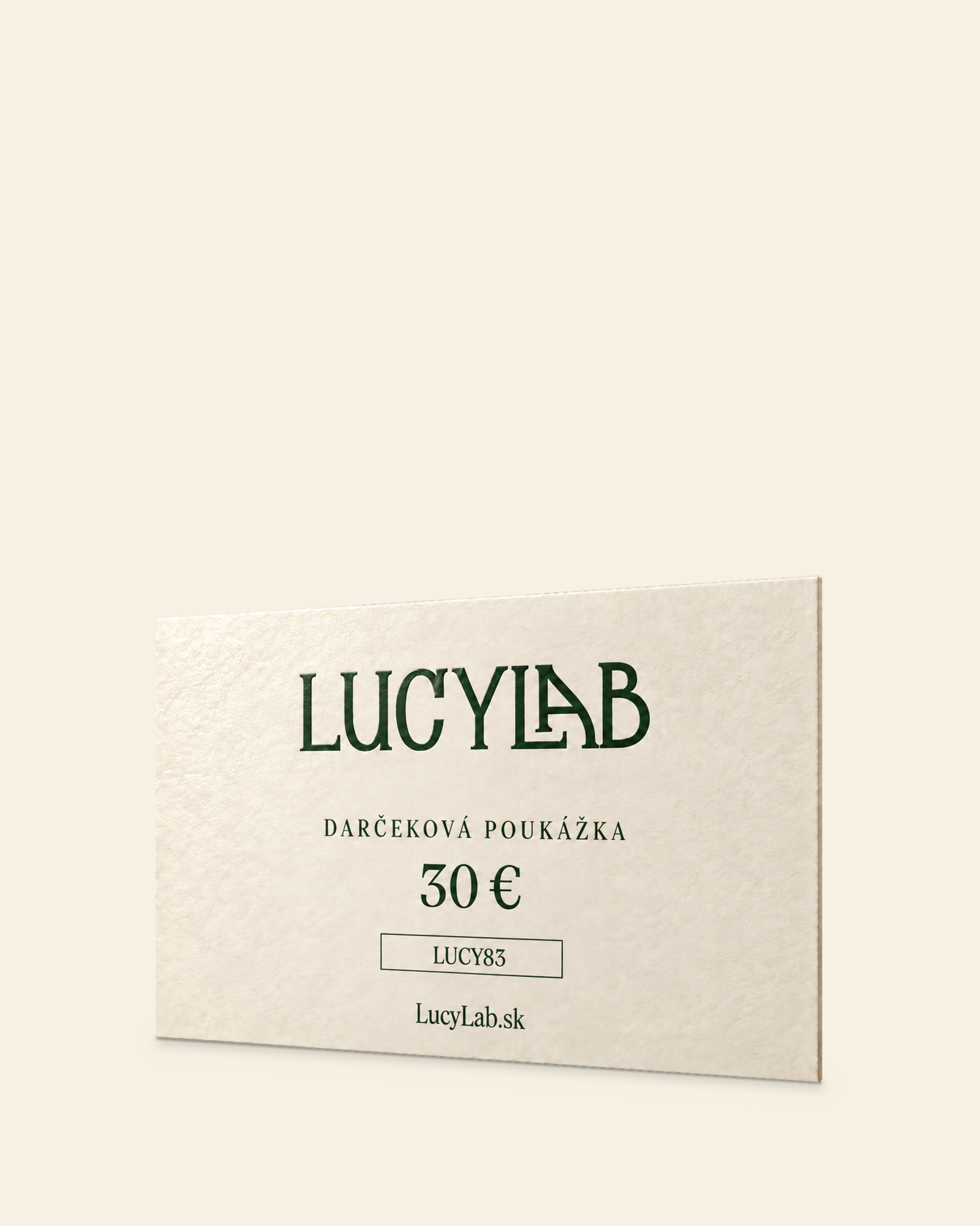 Darčeková poukážka 30€ (Elektronická) | LucyLab
